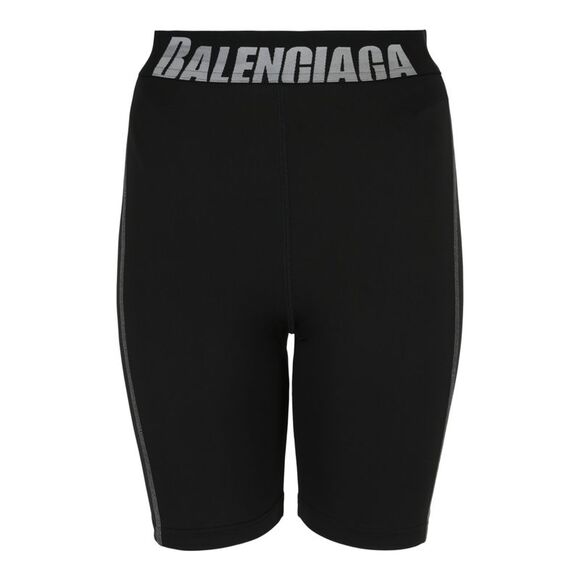 Balenciaga Pants - Balenciaga Logo Cycling Shorts Multi Womens